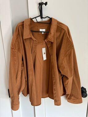 Toffee Brown button up